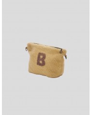 "B" Yellow Shearling bag