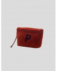 "P" Red Shearling bag