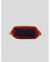 "P" Red Shearling bag