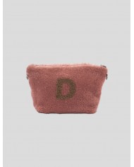 "D" Pink Shearling bag