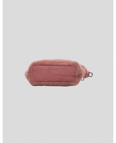 "D" Pink Shearling bag