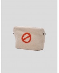 "Stop" shearling bag