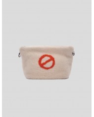 "Stop" shearling bag