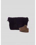"Stop" shearling bag