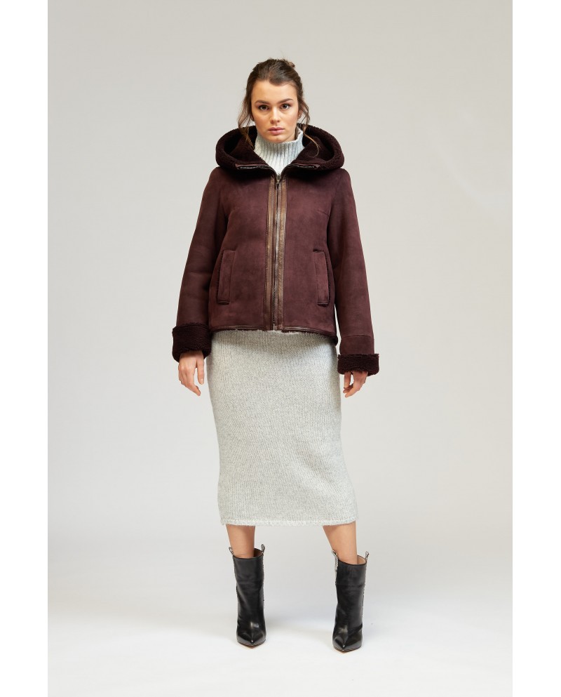 BUN 125 | Shearling hooded jacket