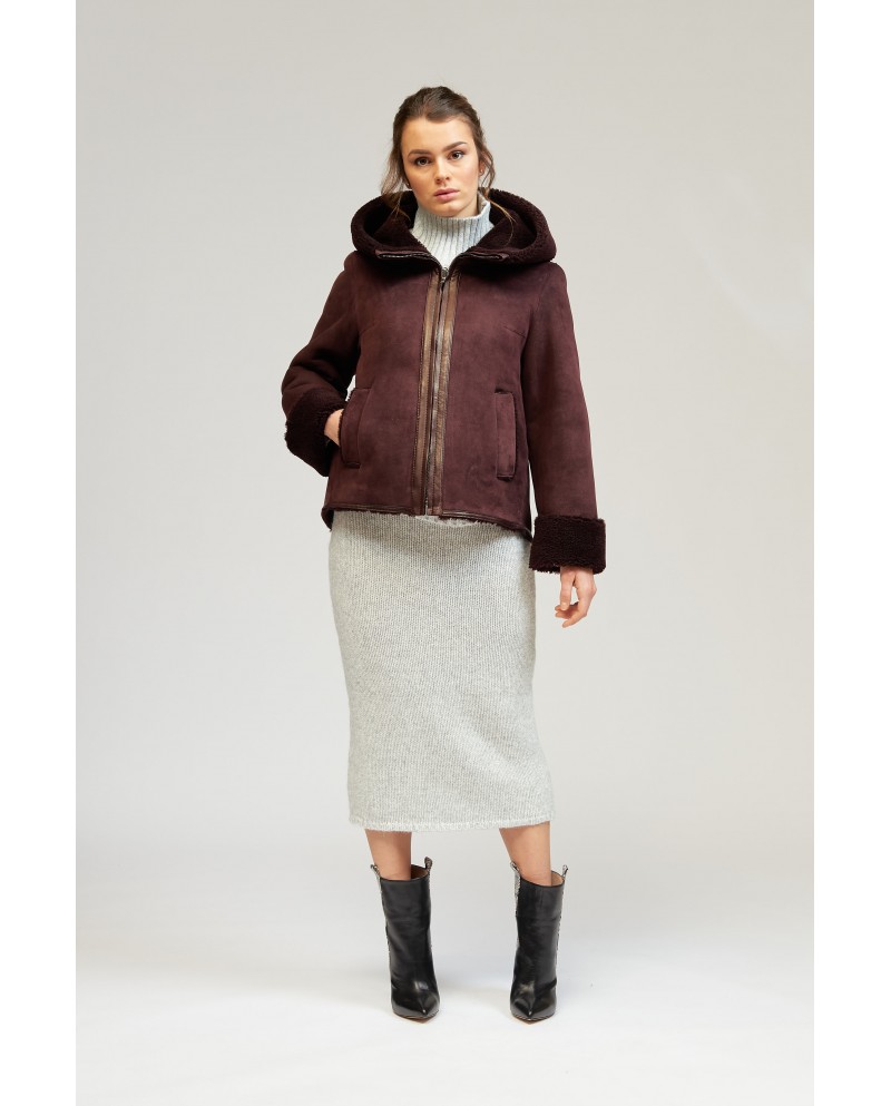 BUN 125 | Shearling hooded jacket