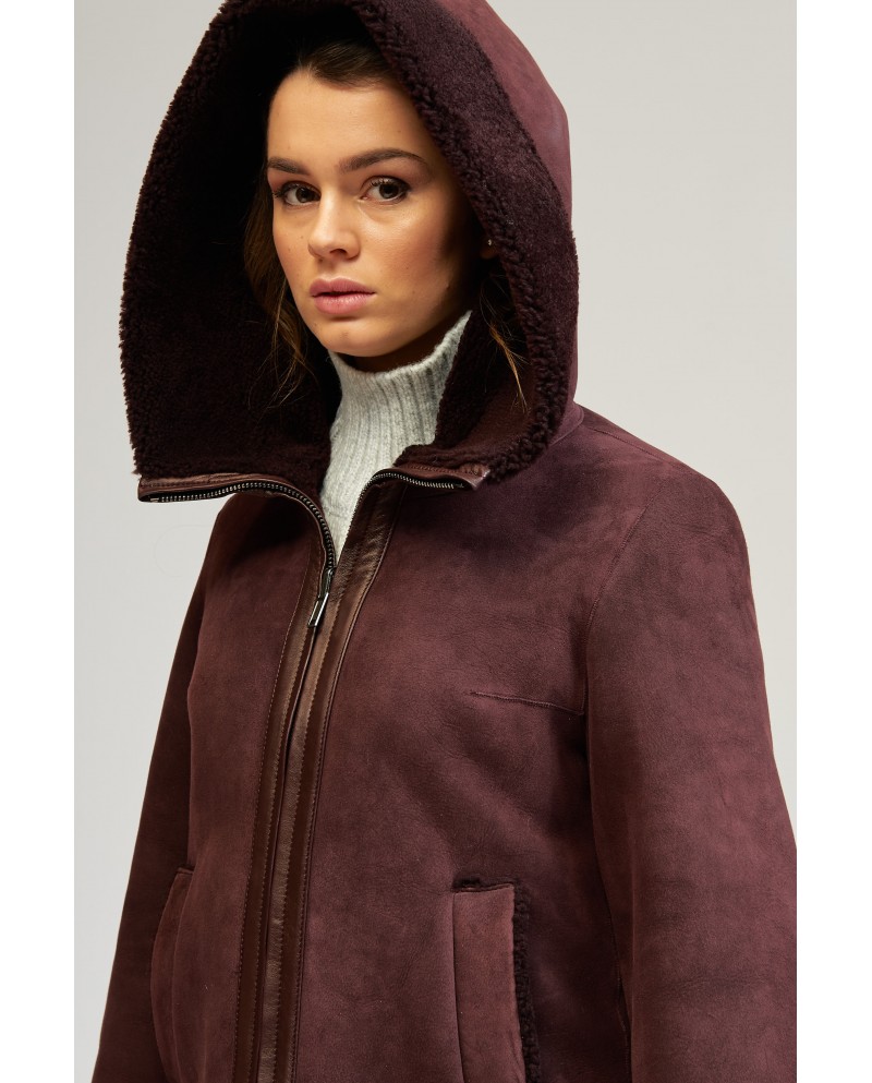 BUN 125 | Shearling hooded jacket