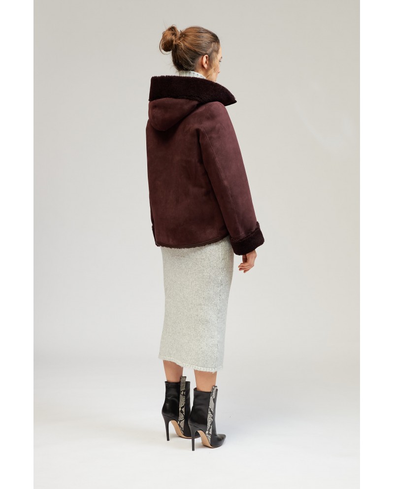 BUN 125 | Shearling hooded jacket