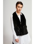 BUN 123 | Gilet in montone e piuma