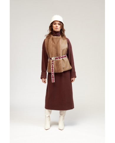 BUN 98 | Gilet in pelle e visone