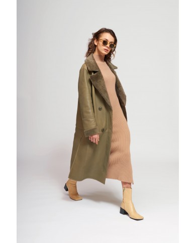 BUN 103 | Long reversible shearling coat