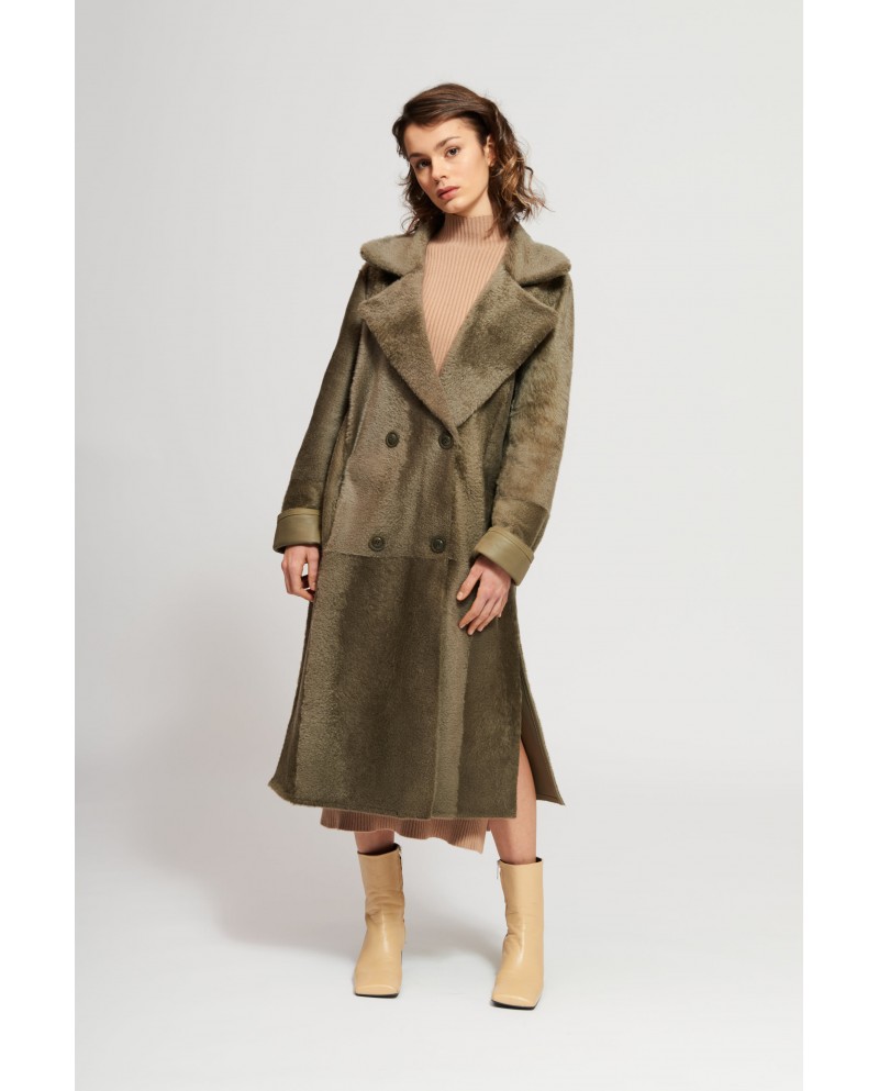 BUN 103 | Long reversible shearling coat