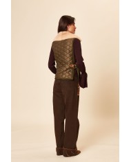BUN 91 | Quilted vest with mink collar