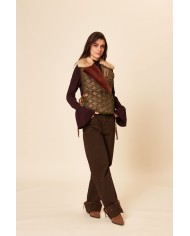 BUN 91 | Gilet trapuntato con rever in visone