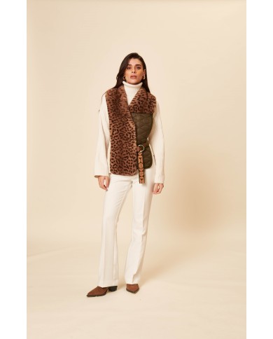 BUN 92 | Gilet a sciarpa in visone