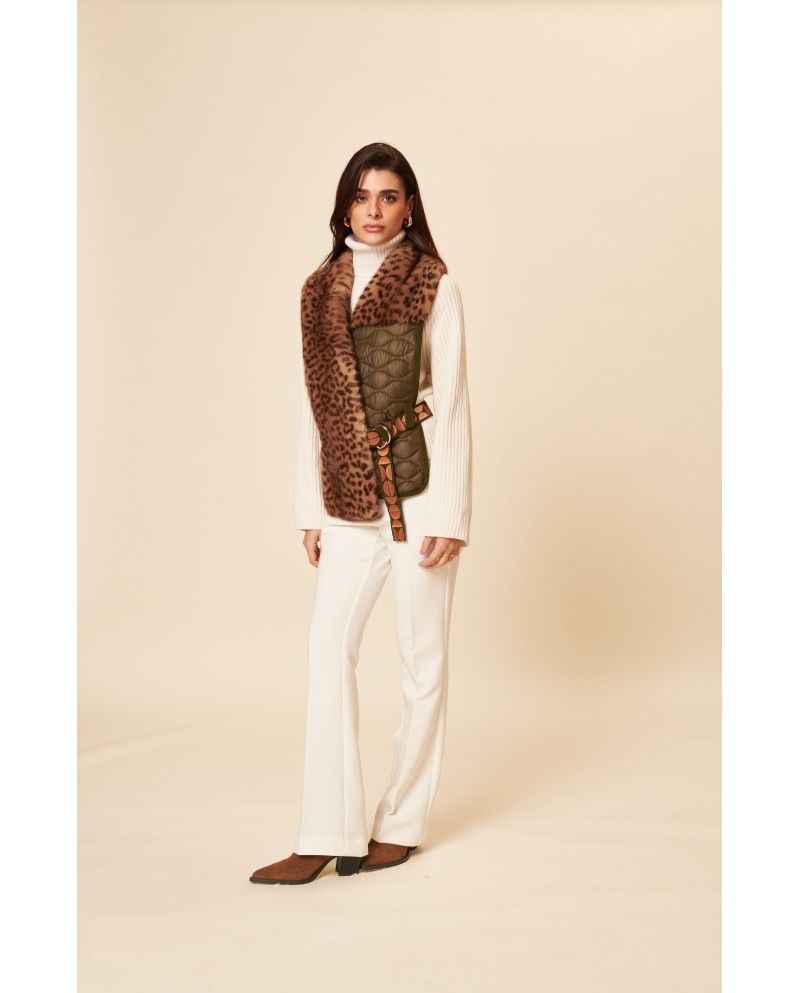 BUN 92 | Gilet a sciarpa in visone