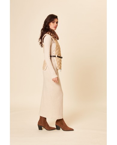 BUN 96 | Gilet con collo in pelliccia