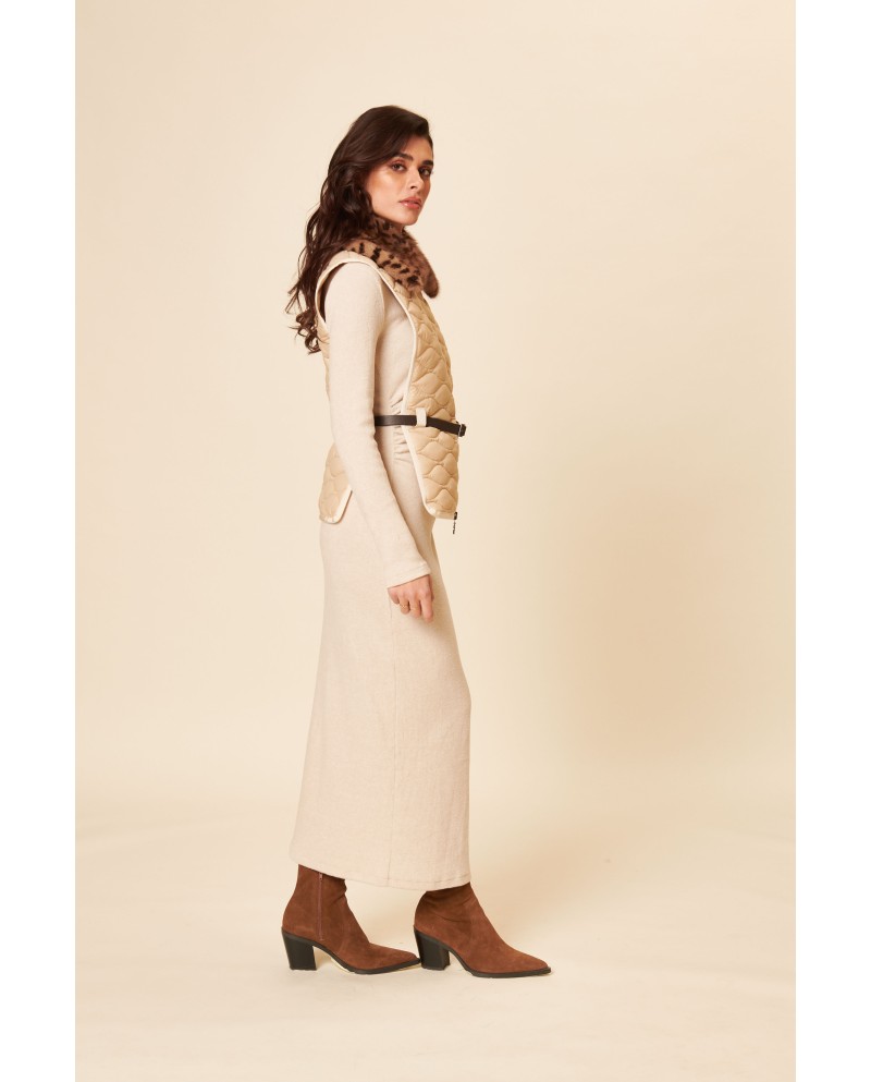 BUN 96 | Vest with Fur Collar