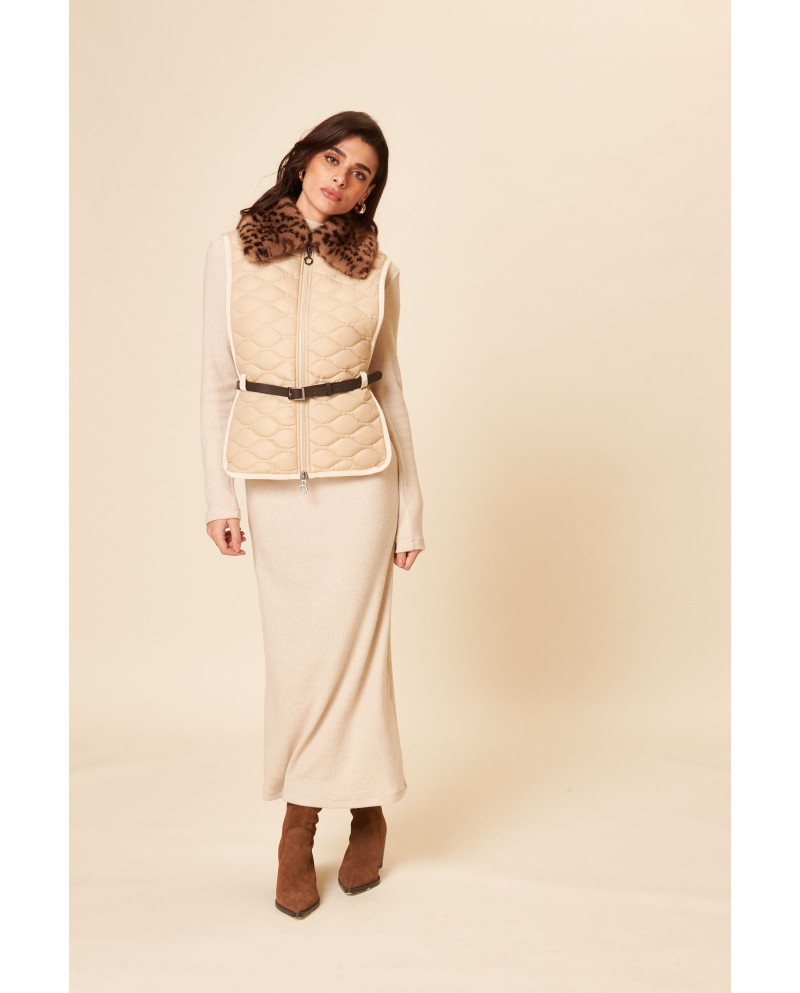 BUN 96 | Gilet con collo in pelliccia