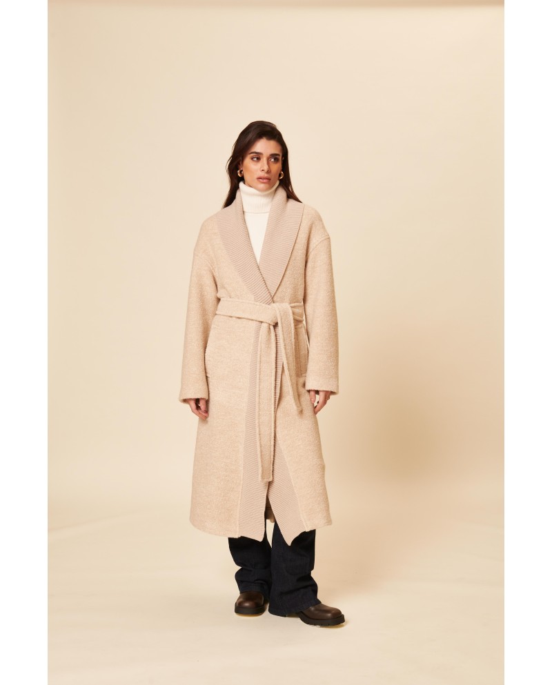 BUN 137 | Long Bouclé Wool Coat