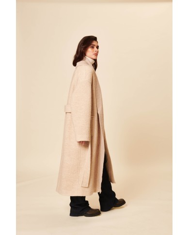 BUN 137| Cappotto Lungo in Lana Bouclé