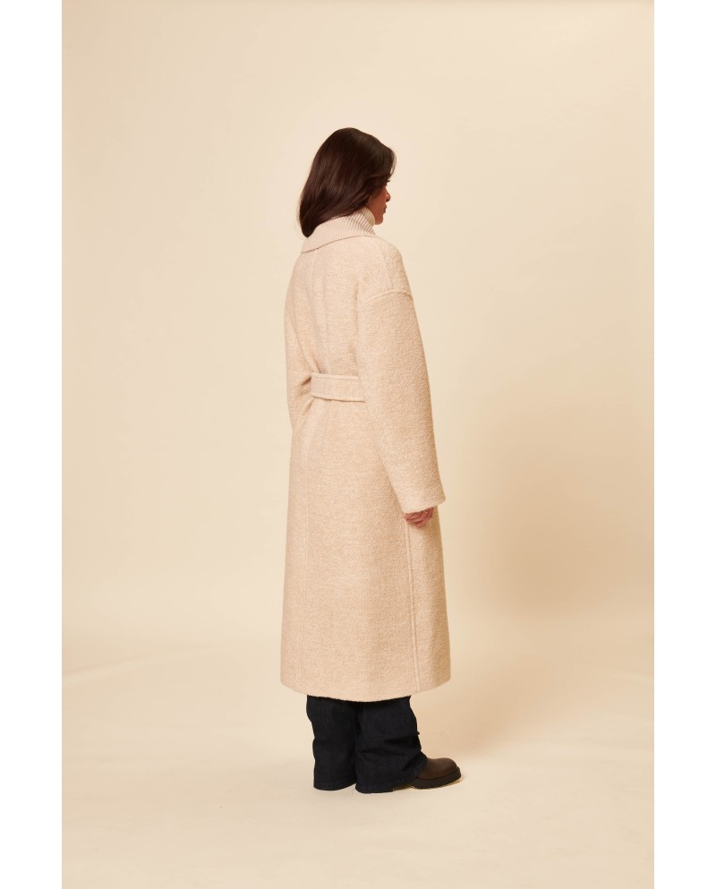 BUN 137| Cappotto Lungo in Lana Bouclé