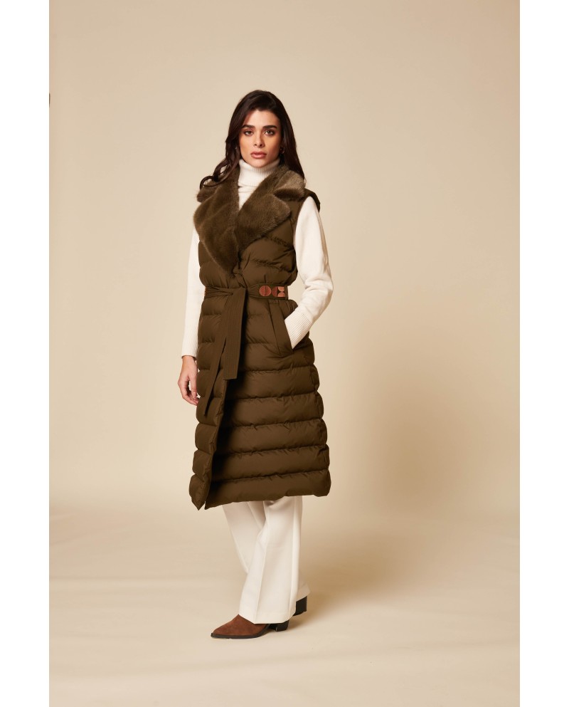 BUN 122 | Gilet in piuma lungo