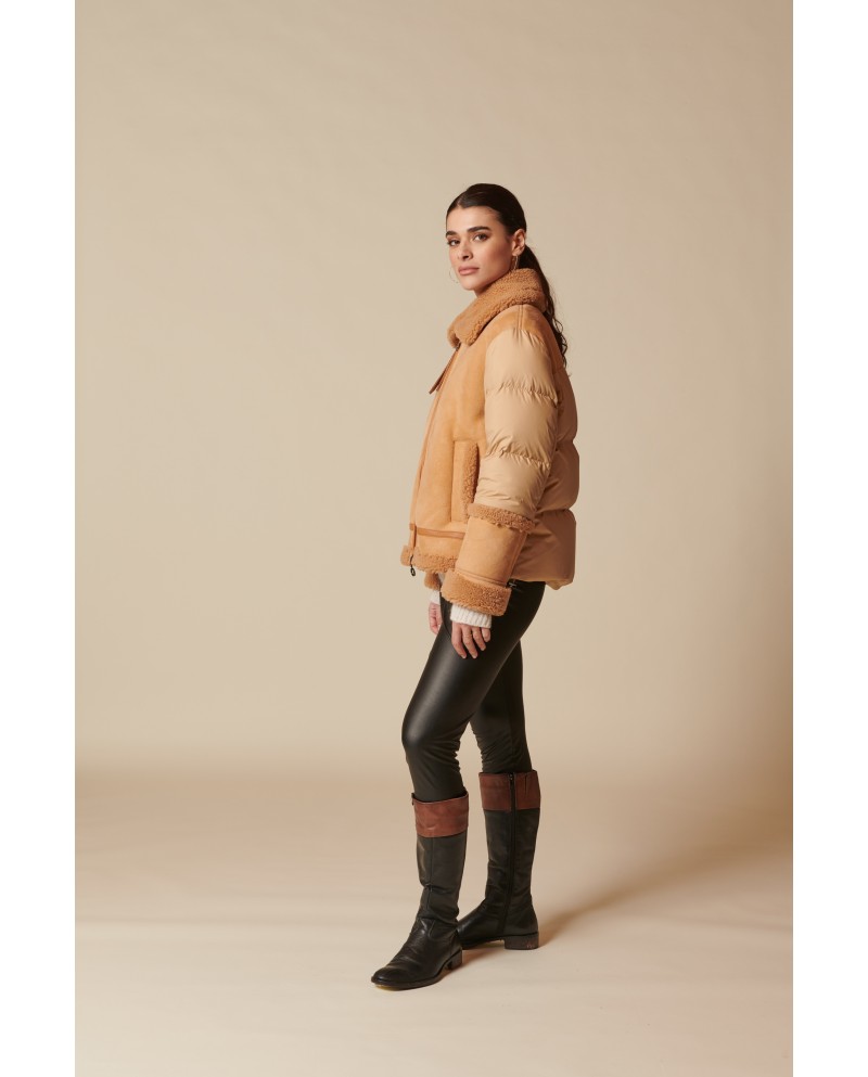 BUN 127 | Shearling Goose Down Biker Jacket