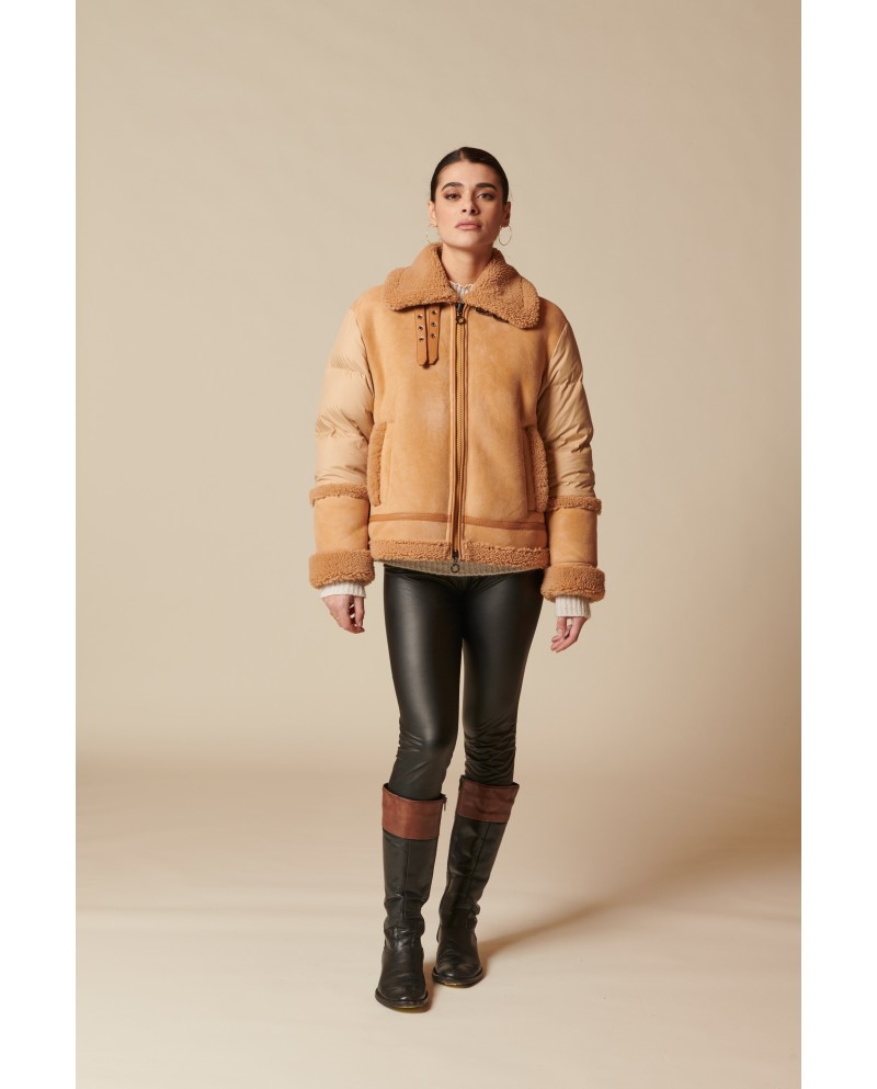 BUN 127 | Shearling Goose Down Biker Jacket