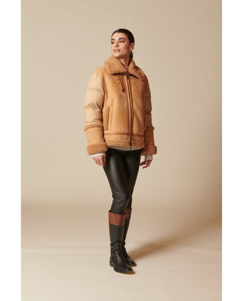 BUN 127 | Shearling Goose Down Biker Jacket