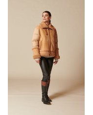 BUN 127 | Giacca Biker in Montone e Piuma d’Oca