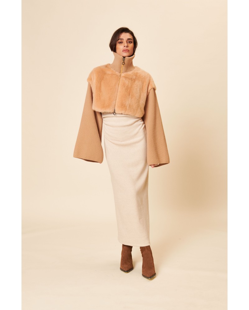 BUN 139 | Fur and Wool Knit Top