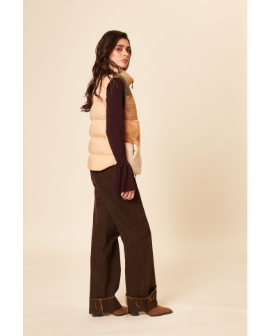 BUN 128 | Shearling vest with pattern