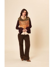 BUN 128 | Gilet in montone con motivo