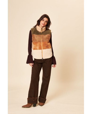 BUN 128 | Shearling vest with pattern