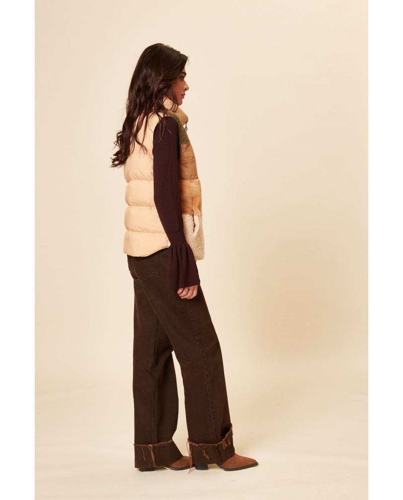 BUN 128 | Shearling vest with pattern