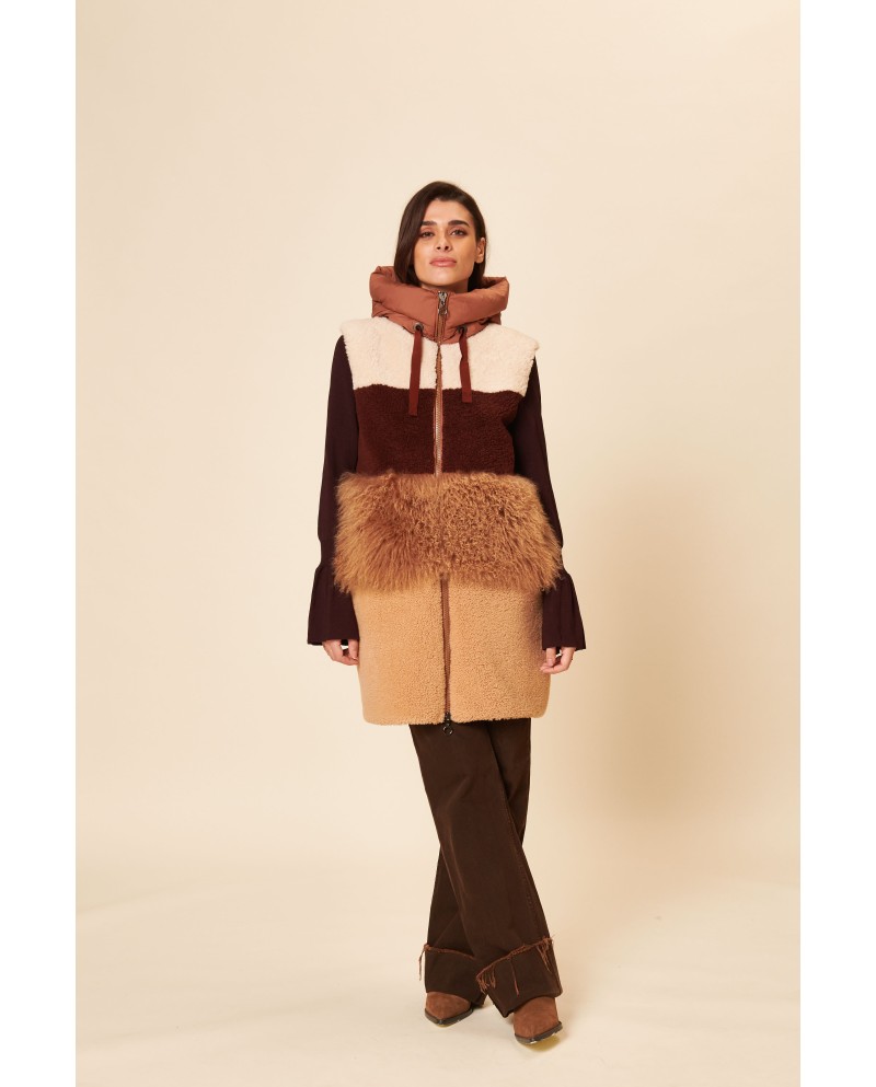 BUN 129 | Shearling Long Goose Down Vest