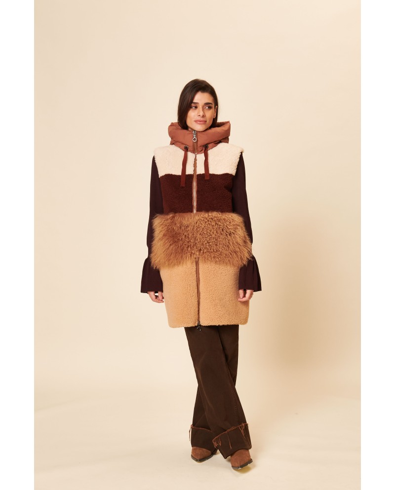 BUN 129 | Shearling Long Goose Down Vest