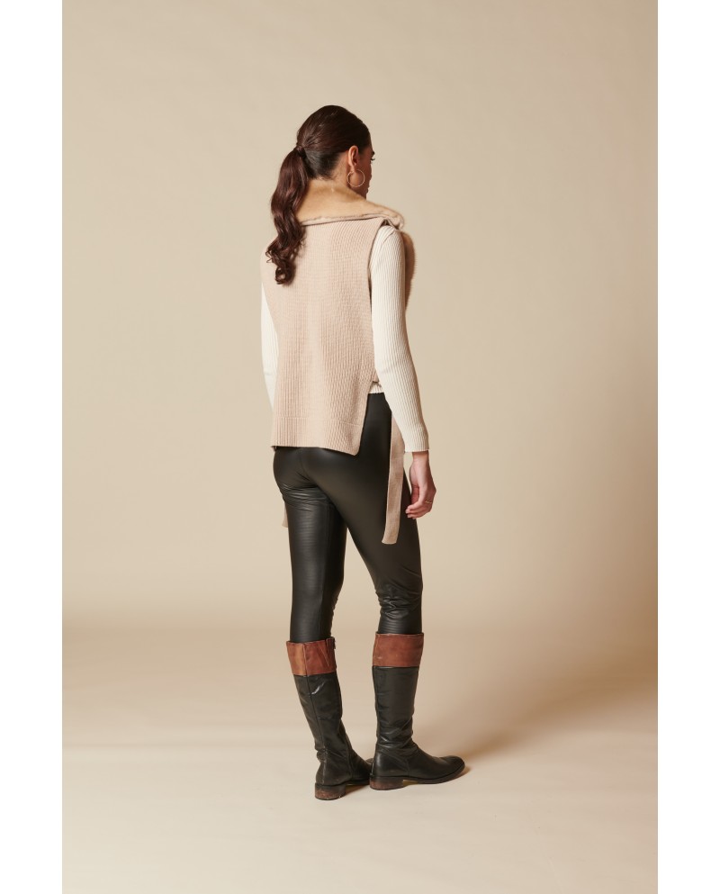 BUN 140 | Fur and Wool Knit Vest