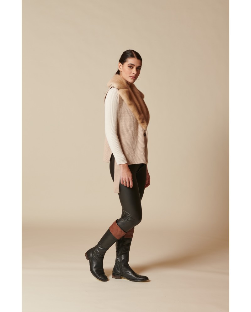 BUN 140 | Fur and Wool Knit Vest
