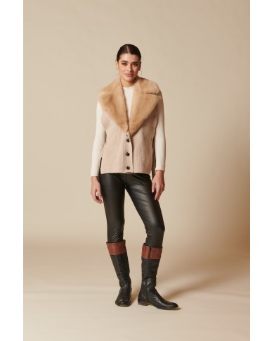 BUN 140 | Fur and Wool Knit Vest