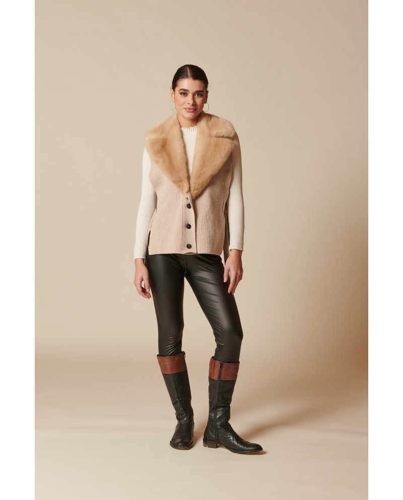BUN 140 | Fur and Wool Knit Vest
