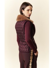 BUN 91 |Quilted Vest with mink collar