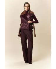 BUN 91 |Quilted Vest with mink collar