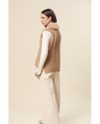BUN 146 |  Mink and Wool Knit Vest