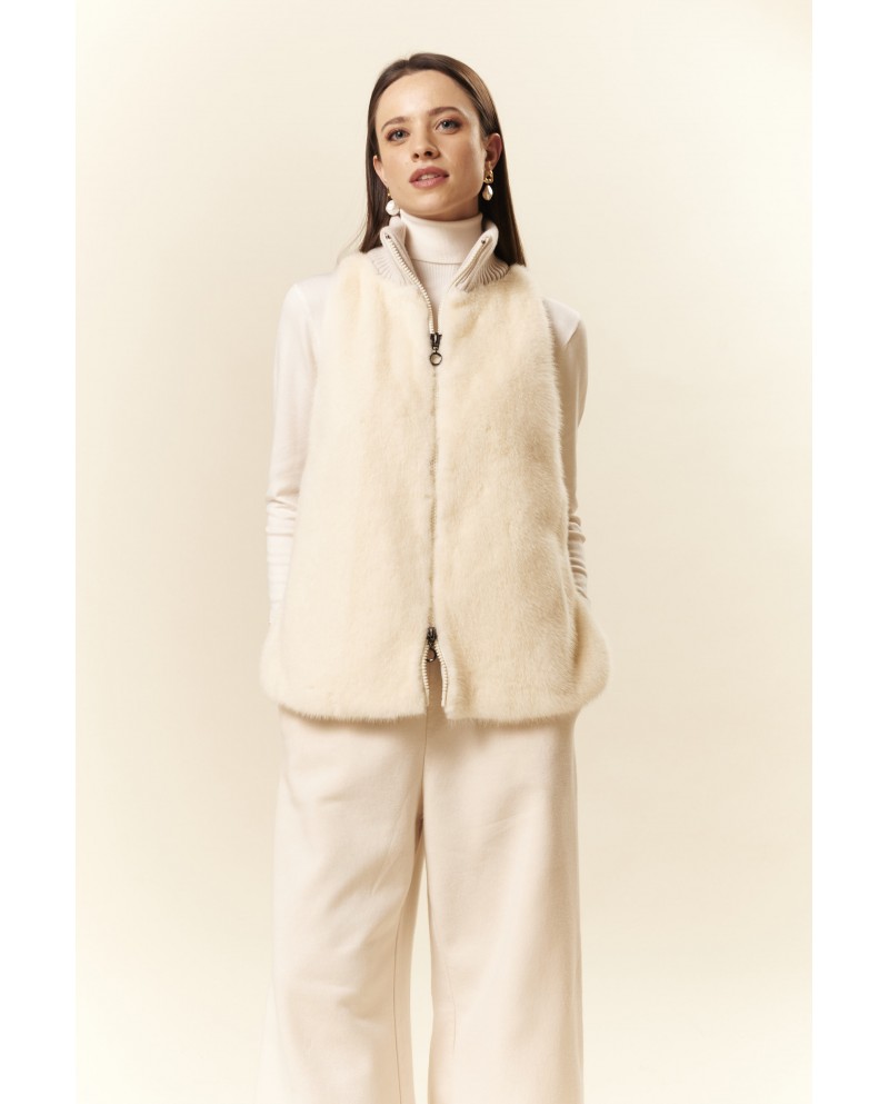 BUN 147 | Gilet in visone e maglia
