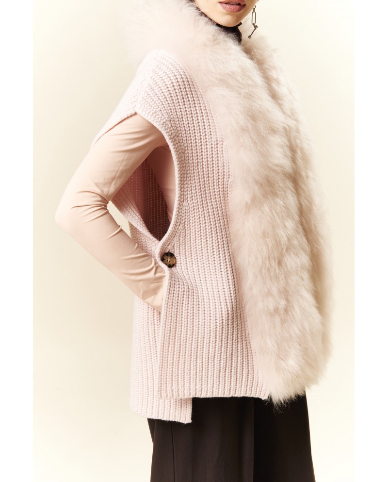 BUN 149 | Fur and Wool Knit Vest