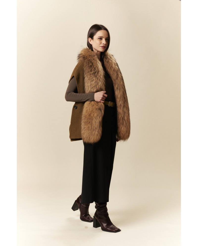 BUN 149 | Fur and Wool Knit Vest