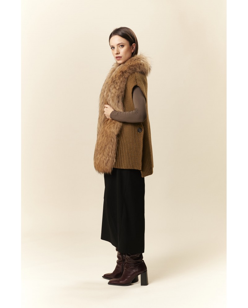BUN 149 | Fur and Wool Knit Vest