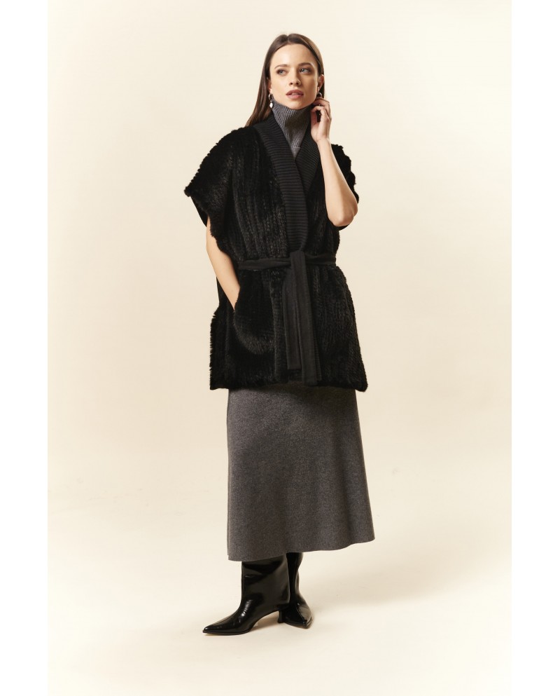 BUN 150 | Fur and Wool Knit Vest